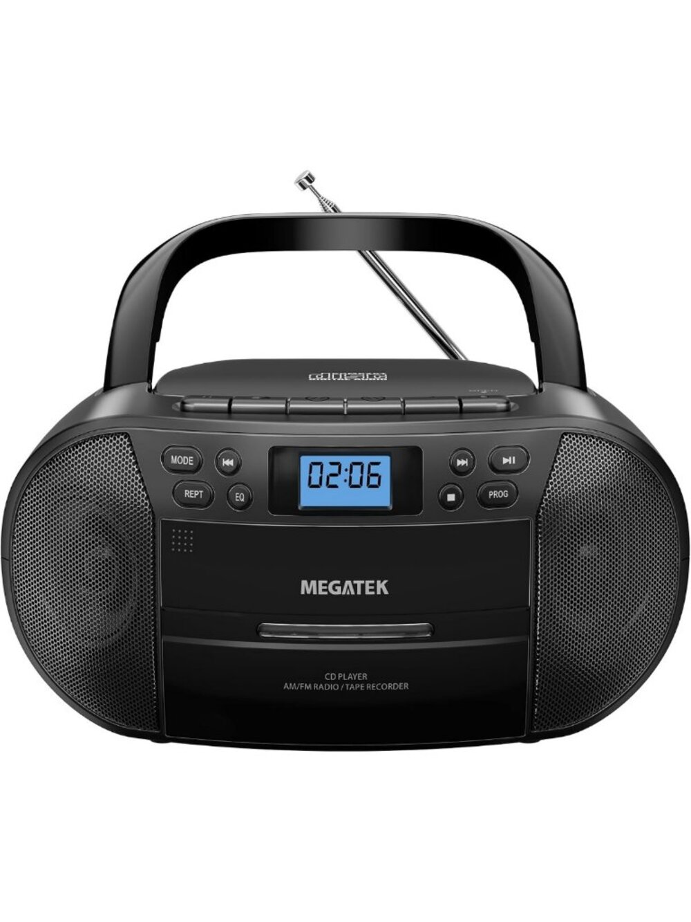 Portable Bluetooth Boombox CD/Cassette Player with AM/FM Radio - Music on the